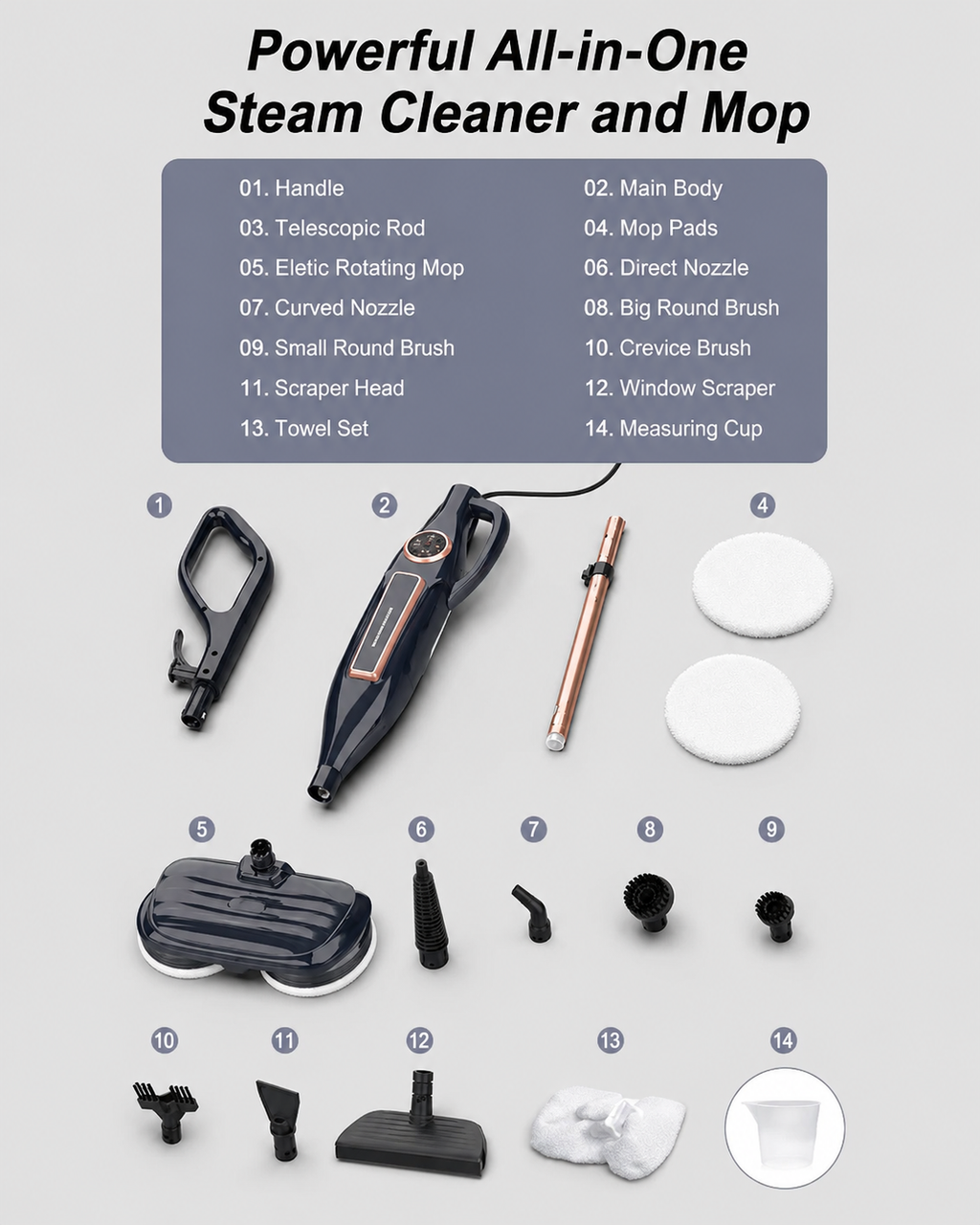 Rotating Steam Mop